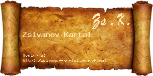 Zsivanov Kartal névjegykártya